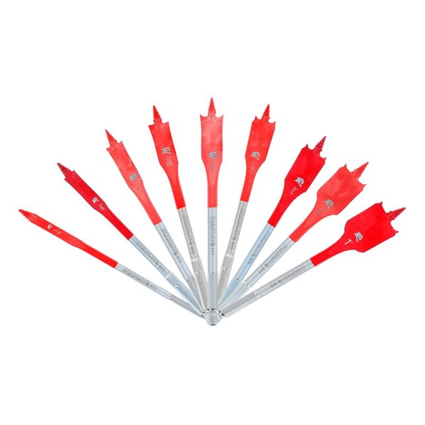 Diablo Diablo 6 in. L High Speed Steel Clean Wood Spade Bit Set Hex Shank 9 pc DSP2930-S9 - main